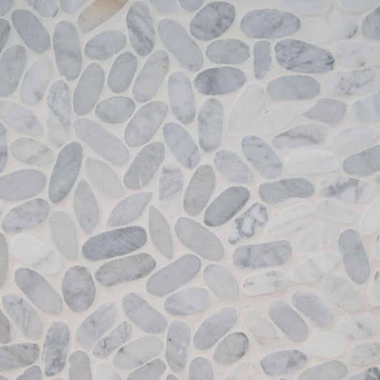 MSI - Rio Lago - Sliced Carrara White Pebble