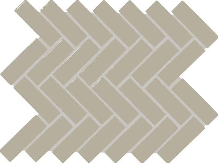 Ceramic Tile Daltile - Color Wheel Mosaic - Architectural Gray 1x3 Herringbone Daltile