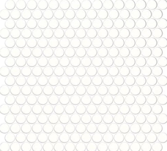 Ceramic Tile Daltile - Color Wheel Mosaic - Arctic White Penny Round Mosaic Daltile