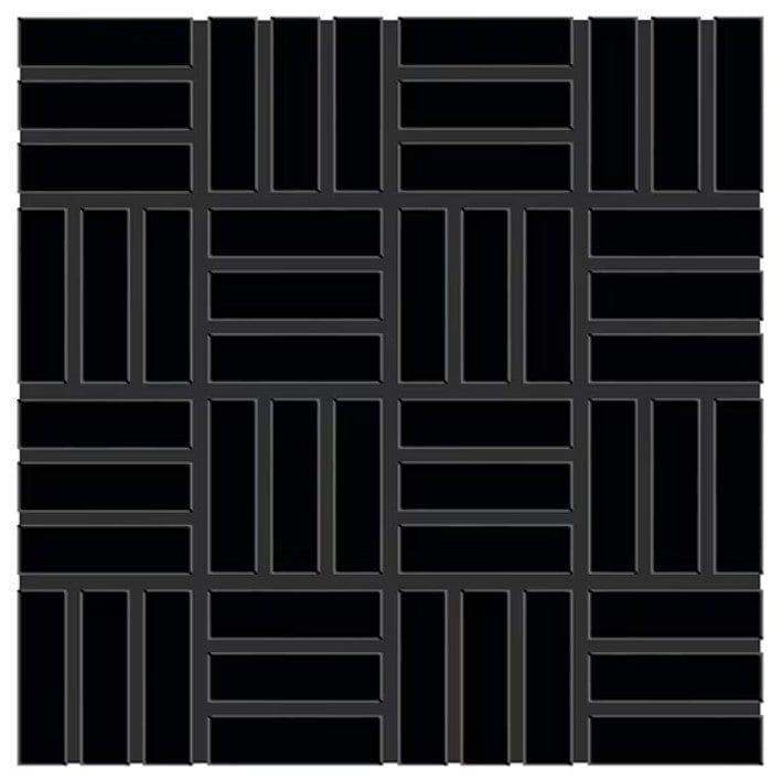 Ceramic Tile Daltile - Color Wheel Mosaic - Black 1 x 3 Lattice Weave Mosaic Daltile