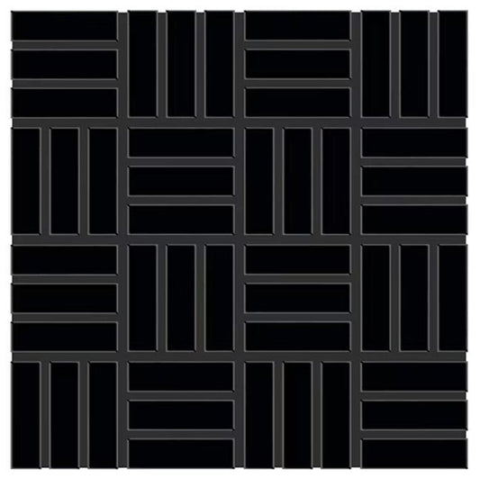 Ceramic Tile Daltile - Color Wheel Mosaic - Black 1 x 3 Lattice Weave Mosaic Daltile