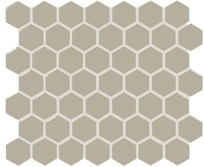 Ceramic Tile Daltile - Color Wheel Mosaic - Matte Architectural Gray 1.5" Hexagon Daltile