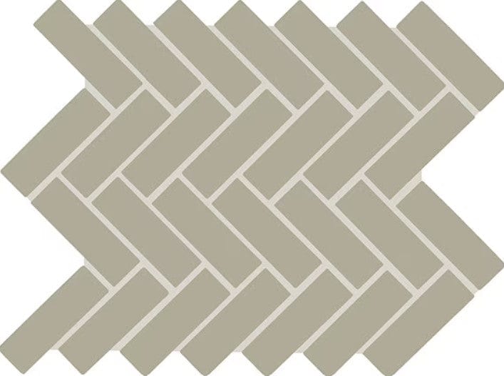 Ceramic Tile Daltile - Color Wheel Mosaic - Matte Architectural Gray 1x3 Herringbone Daltile