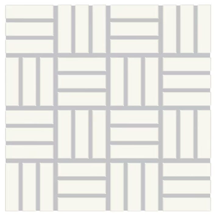 Ceramic Tile Daltile - Color Wheel Mosaic - Matte Arctic White 1 x 3 Lattice Weave Mosaic Daltile