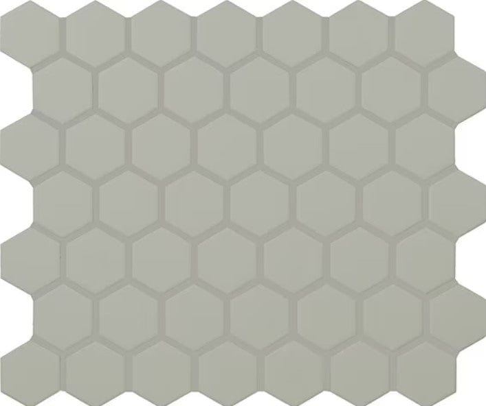 Ceramic Tile Daltile - Color Wheel Mosaic - Matte Desert Gray 1.5" Hexagon Daltile