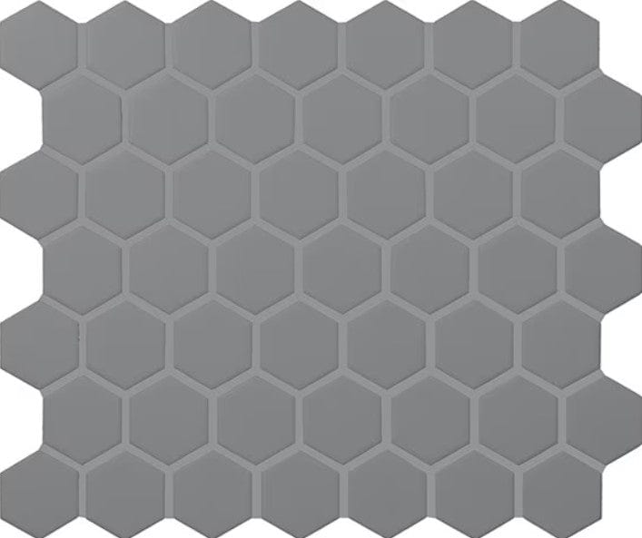 Ceramic Tile Daltile - Color Wheel Mosaic - Matte Suede Gray 1.5" Hexagon Daltile