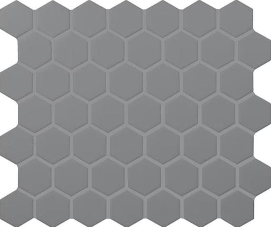 Ceramic Tile Daltile - Color Wheel Mosaic - Matte Suede Gray 1.5" Hexagon Daltile