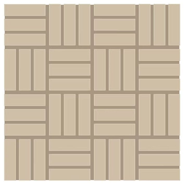 Ceramic Tile Daltile - Color Wheel Mosaic - Matte Urban Putty 1 x 3 Lattice Weave Mosaic Daltile