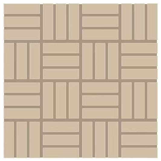 Ceramic Tile Daltile - Color Wheel Mosaic - Matte Urban Putty 1 x 3 Lattice Weave Mosaic Daltile