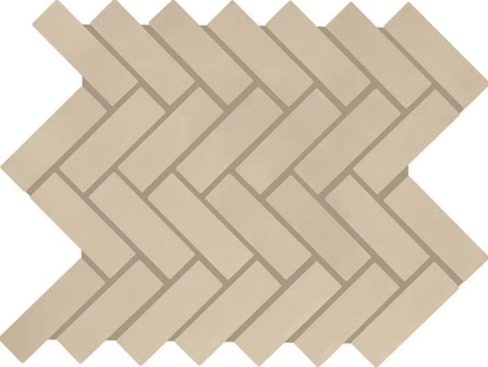 Ceramic Tile Daltile - Color Wheel Mosaic - Matte Urban Putty 1x3 Herringbone Daltile