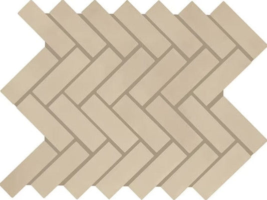 Ceramic Tile Daltile - Color Wheel Mosaic - Matte Urban Putty 1x3 Herringbone Daltile