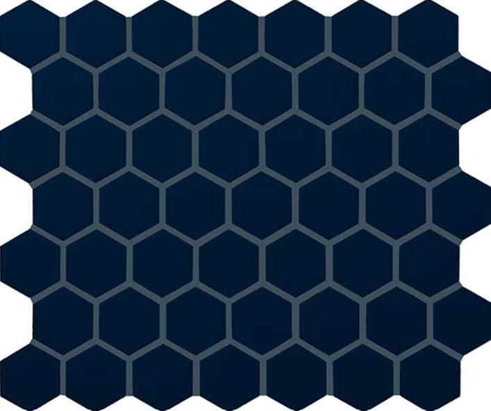 Ceramic Tile Daltile - Color Wheel Mosaic - Navy 1.5" Hexagon Daltile