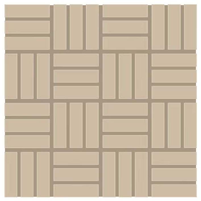 Ceramic Tile Daltile - Color Wheel Mosaic - Urban Putty 1 x 3 Lattice Weave Mosaic Daltile