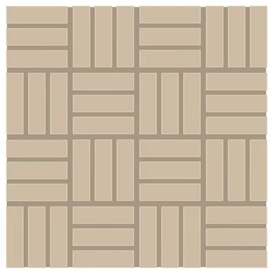 Ceramic Tile Daltile - Color Wheel Mosaic - Urban Putty 1 x 3 Lattice Weave Mosaic Daltile