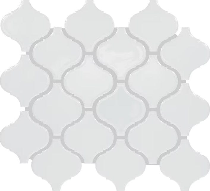 Ceramic Tile Daltile - Color Wheel™ Retro - Arctic White Arabesque - Mosaic Daltile