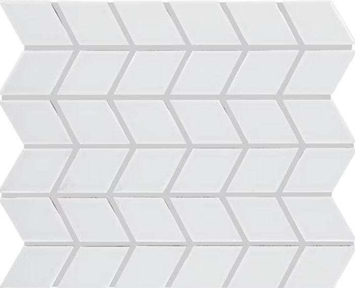 Ceramic Tile Daltile - Color Wheel™ Retro - Arctic White Chevron - Glazed Ceramic Daltile