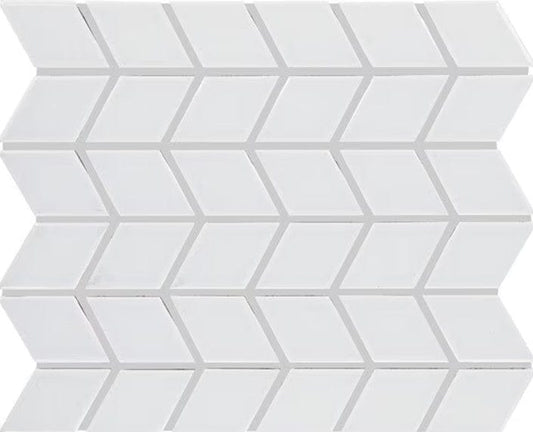 Ceramic Tile Daltile - Color Wheel™ Retro - Arctic White Chevron - Glazed Ceramic Daltile