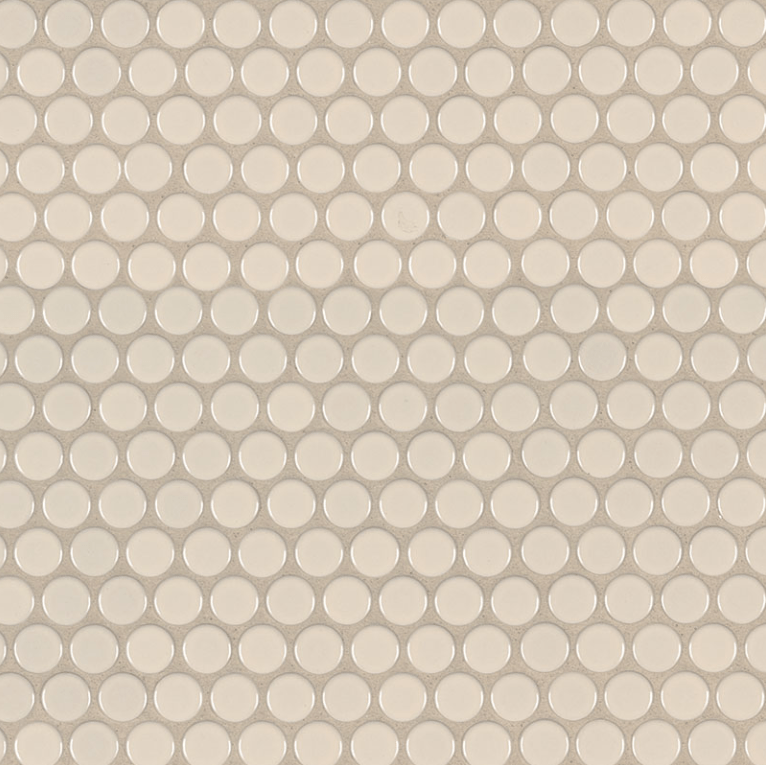 Porcelain Tile MSI - Almond Glossy - Penny Round Mosaic Tile MSI International