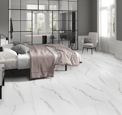 Porcelain Tile MSI - Aria - Bianco - Porcelain Floor Tile 12X24 MSI International