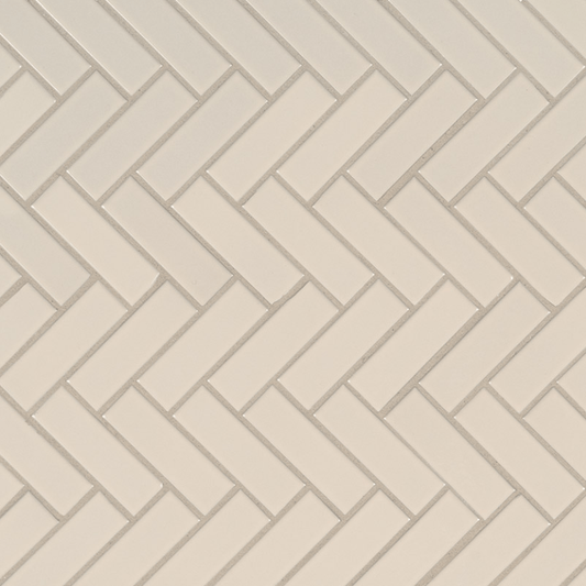 Porcelain Tile MSI - Domino - Almond Glossy - Herringbone Mosaic MSI International