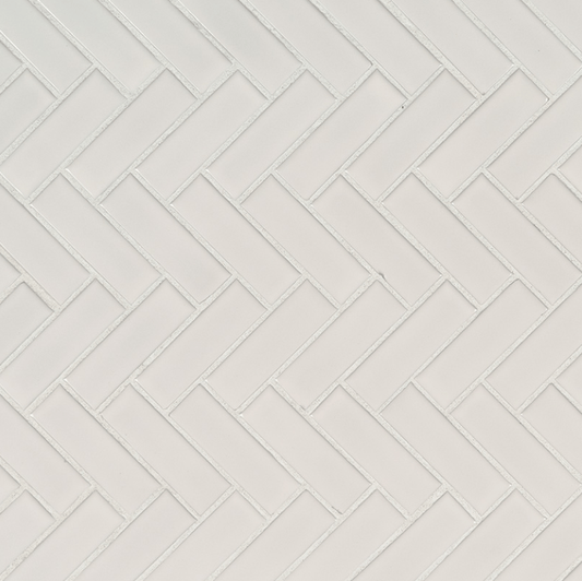 Porcelain Tile MSI - Domino - White - Herringbone Mosaic Tile MSI International