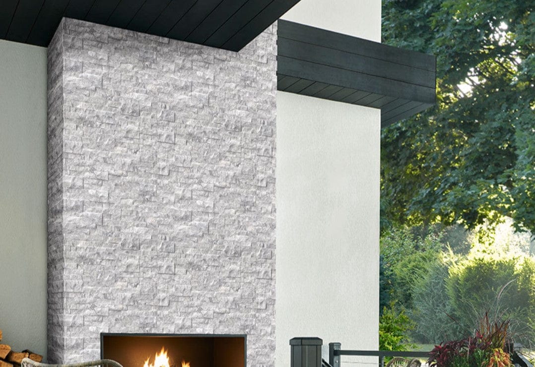 Stacked Stone MSI - RockMount Stacked Stone - Arabescato Carrara Splitface " L" Panel MSI