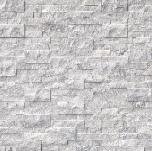 Stacked Stone MSI - RockMount Stacked Stone - Arabescato Carrara Splitface Panel 6x24 MSI