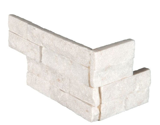 Stacked Stone MSI - RockMount Stacked Stone - Arctic White Multi L Corner Panel 6x18 MSI