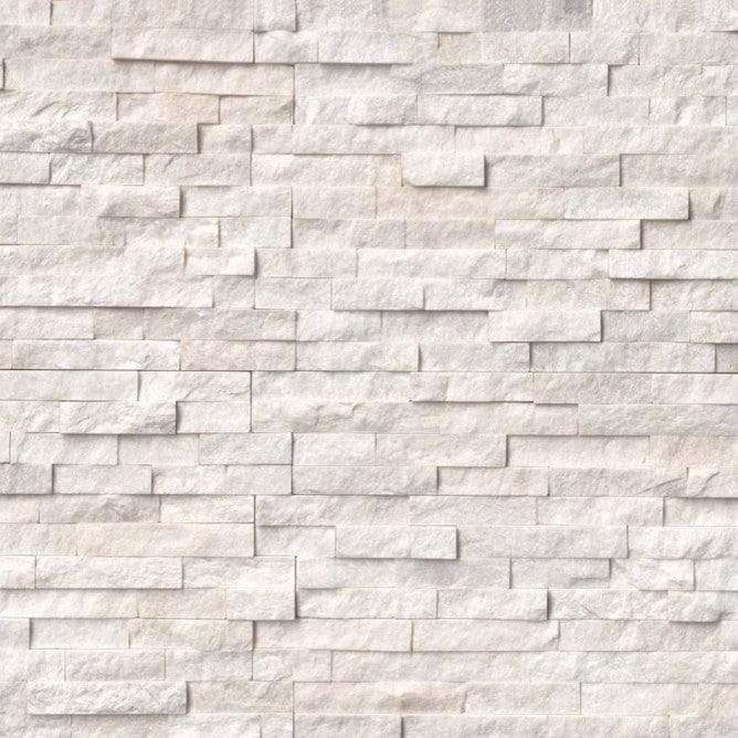 Stacked Stone MSI - RockMount Stacked Stone - Arctic White Panel 6x24 MSI