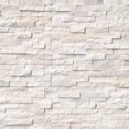 Stacked Stone MSI - RockMount Stacked Stone - Arctic White Panel 6x24 MSI