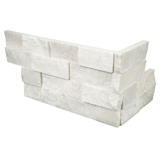 Stacked Stone MSI - RockMount Stacked Stone - Cosmic White Splitface Panel 6x18 L Corner MSI