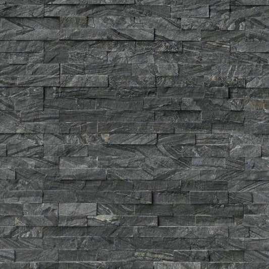 Stacked Stone MSI - RockMount Stacked Stone - Glacial Black Panel 6x24 MSI