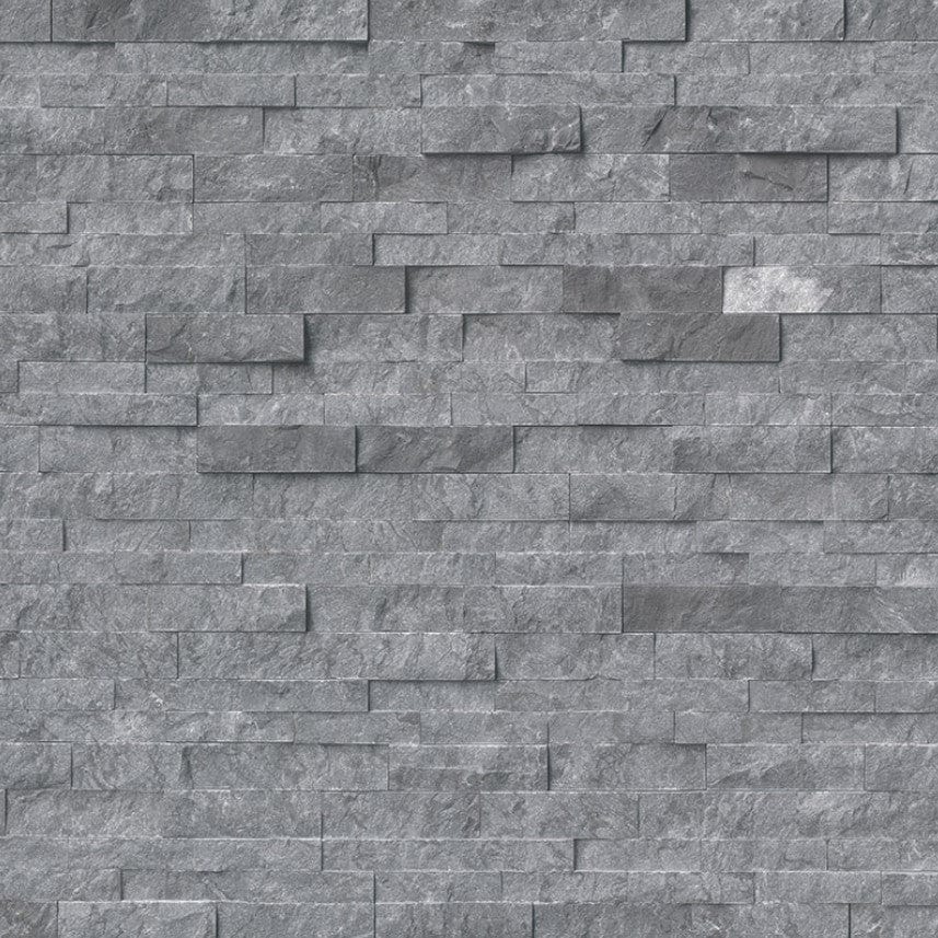 Stacked Stone MSI - RockMount Stacked Stone - Glacial Grey Marble Panel 6x24 MSI