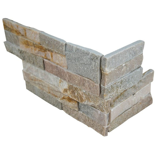 Stacked Stone MSI - RockMount Stacked Stone - Golden Honey Corner "L" Panel 6x18 MSI