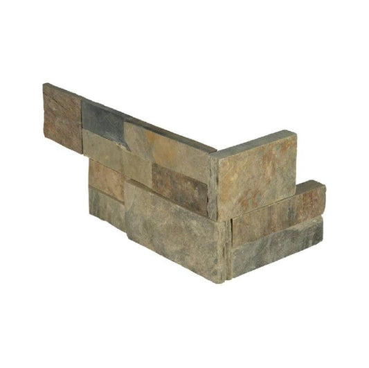 Stacked Stone MSI - RockMount Stacked Stone - Rustic Gold Corner "L" Panel 6x18 MSI