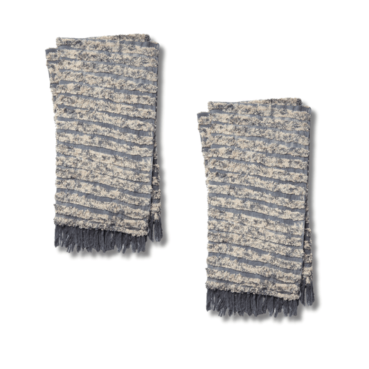 Throw Blanket Loloi - Tyra Collection - T0031 Charcoal - Throw Blanket Set Loloi