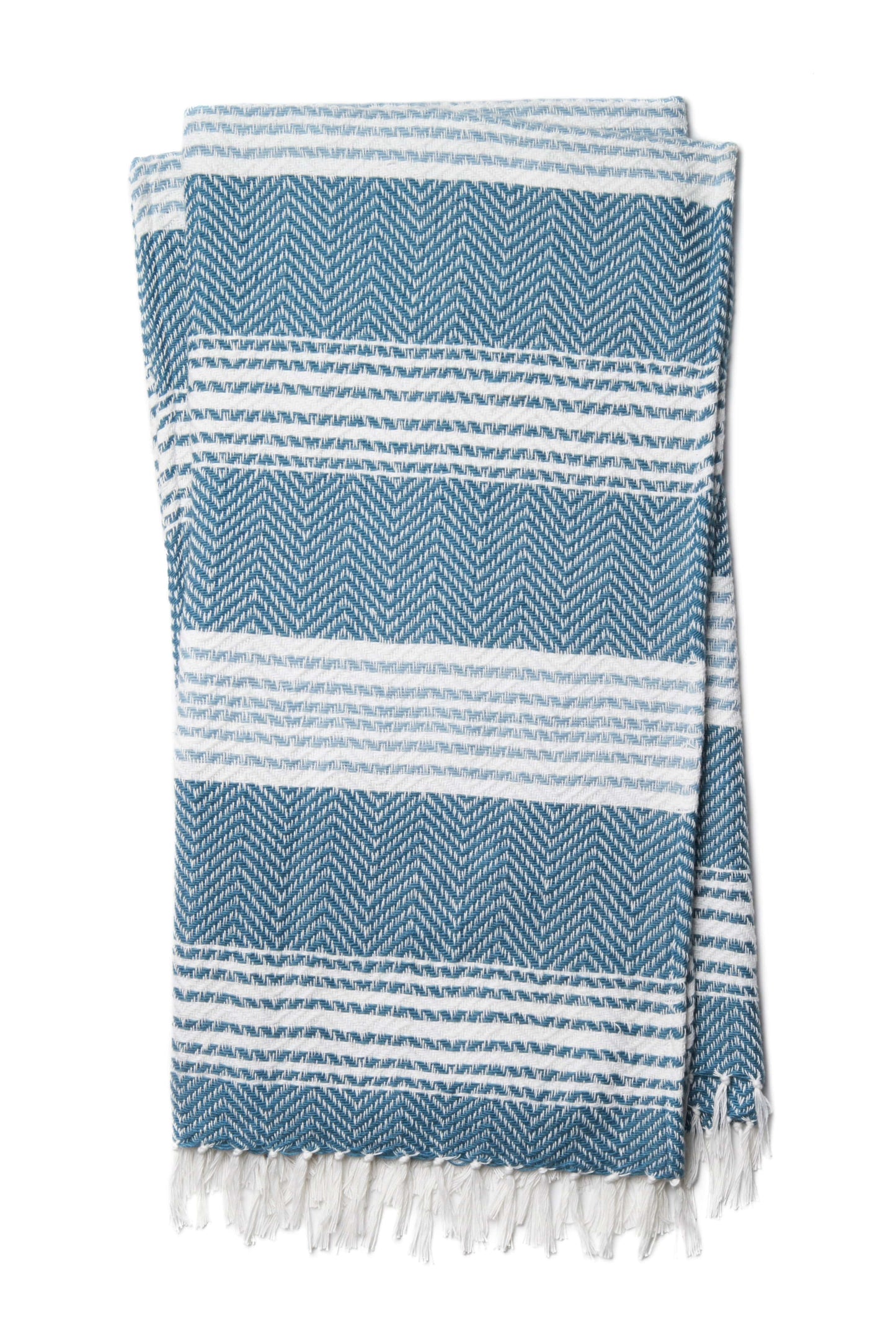 Throw Blanket Loloi - Wren Collection - T0035 Blue / White - Throw Blanket Set Loloi