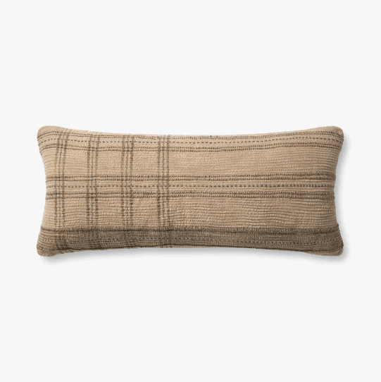 Throw Pillow Loloi - Angela Rose - Calista PAR0018 Tan / Slate - Pillow Set Loloi