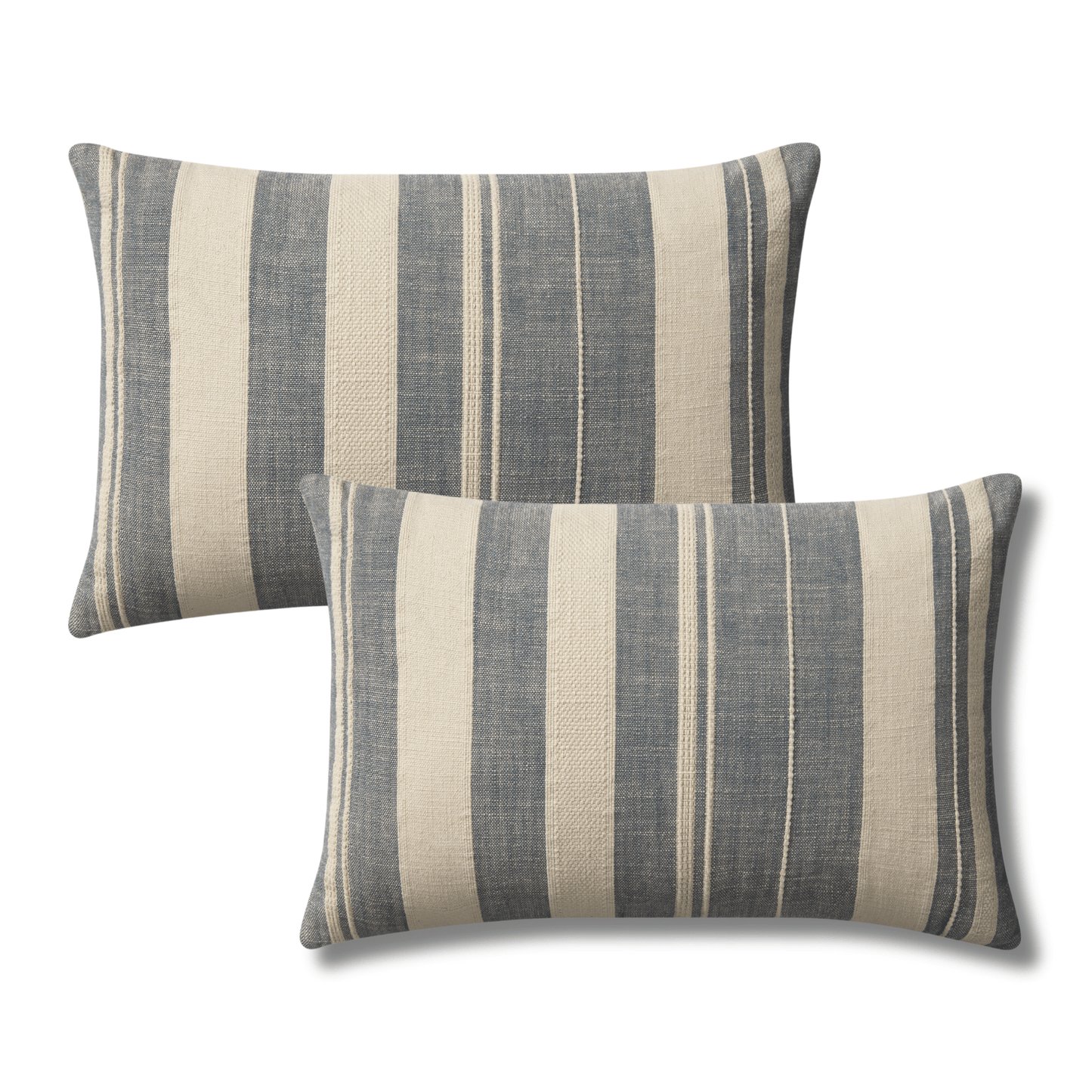 Throw Pillow Loloi - Angela Rose - Mia PAR0014 Ivory / Denim - Pillow Set Loloi