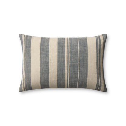 Throw Pillow Loloi - Angela Rose - Mia PAR0014 Ivory / Denim - Pillow Set Loloi