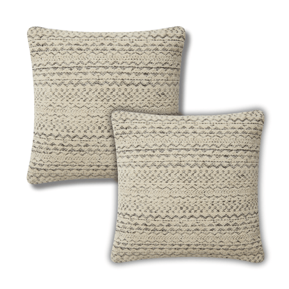 Throw Pillow Loloi - Angela Rose - PAR0009 Charcoal / Ivory - Pillow Set Loloi