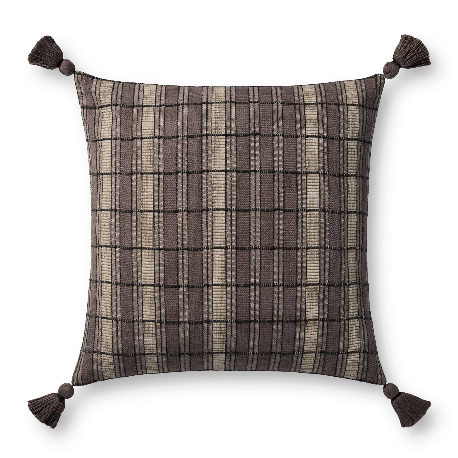 Throw Pillow Loloi - Bridgette Romanek - PBR0001 Brown / Beige - Pillow Set Loloi