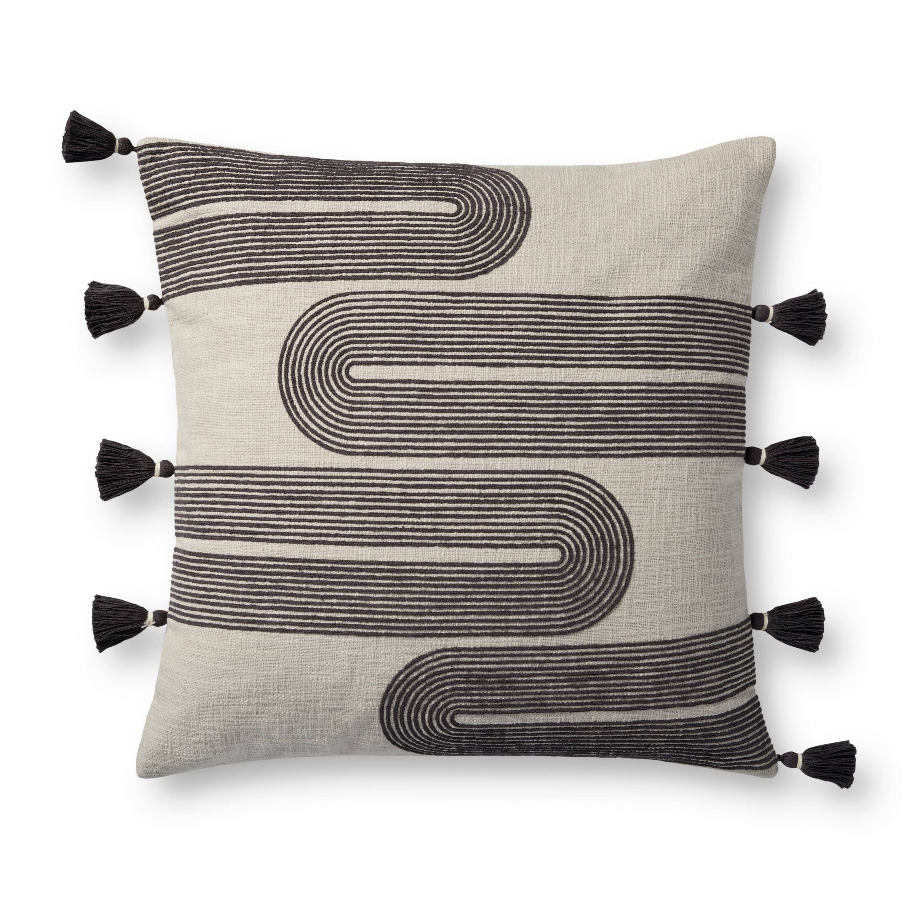 Throw Pillow Loloi - Bridgette Romanek - PBR0003 Black / Grey Pillow Set Loloi