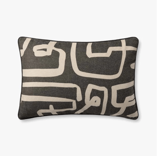 Throw Pillow Loloi - Bridgette Romanek - PBR0010 Charcoal / Natural Pillow Set Loloi