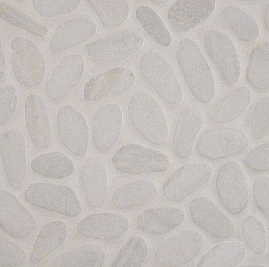 Tile MSI - Rio Lago - White Marble Pebbles Tumbled Pattern 10mm Box MSI