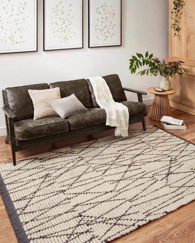 Area Rugs Loloi -  Alice Collection - ALI-01 CJ Cream / Charcoal - Area Rug Loloi