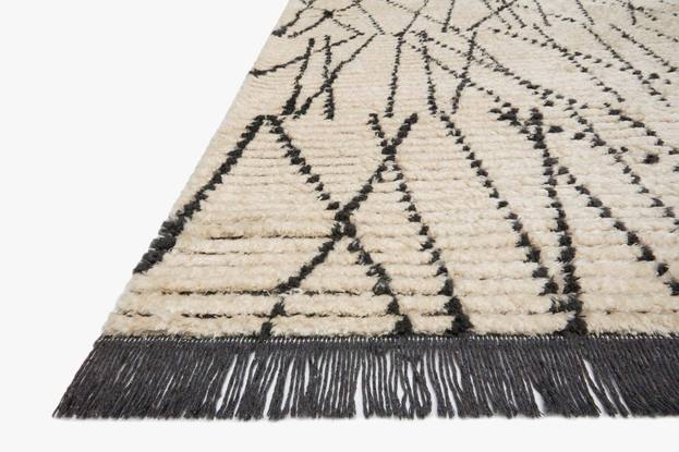 Area Rugs Loloi -  Alice Collection - ALI-01 CJ Cream / Charcoal - Area Rug Loloi